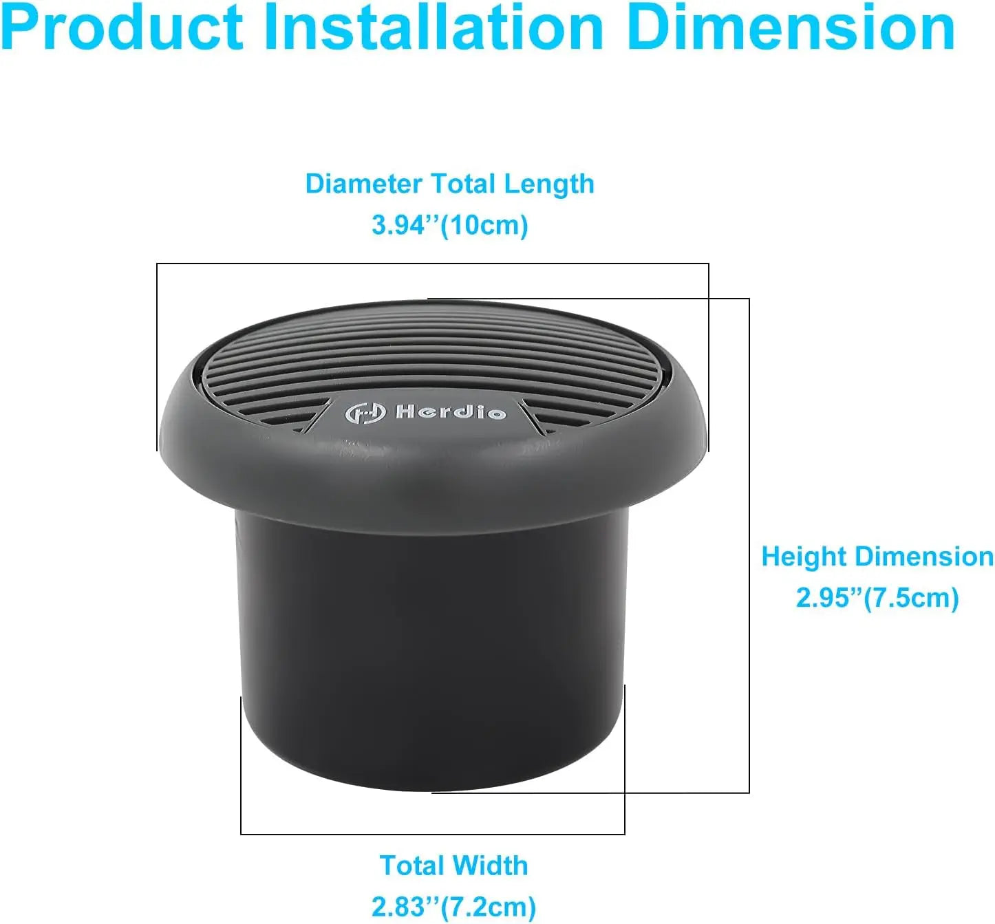 Herdio 160W Bathroom Speaker Bluetooth Audio Amplifier IPX6 Waterproof In-Wall Audio for System Kitchen Sauna Shower Spa Home