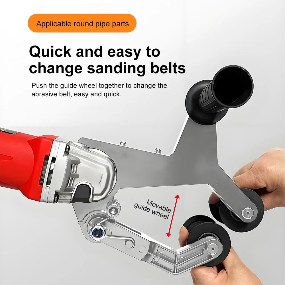 220V Stainless Steel Pipe Belt Sander Polishing Machine Pipe Grinding and Polishing Machine Metal Processing Brushing Equipment