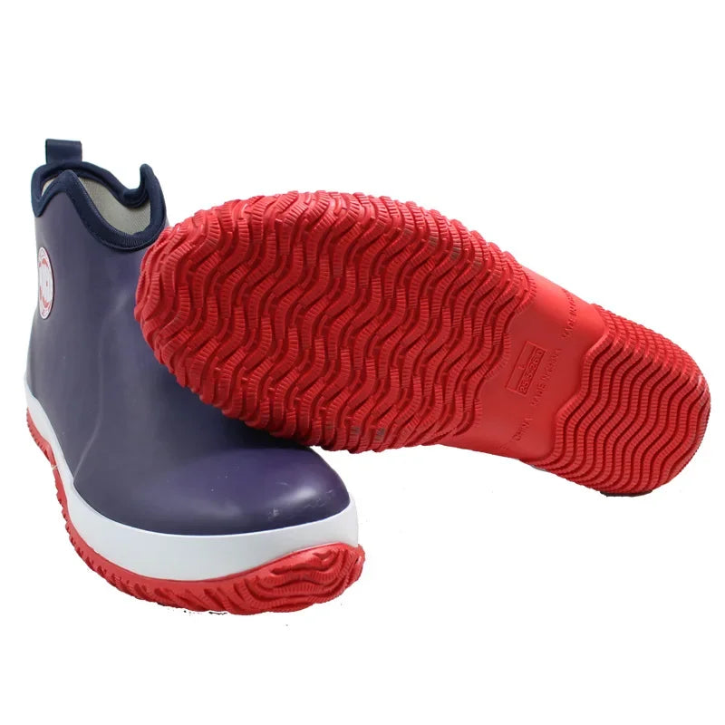 Men Rain Boots Outdoor Non Slip Fishing Boot Rubber Galoshes Men Ankle Rain Boots Waterproof Garden Work Shoes Botas Para Lluvia
