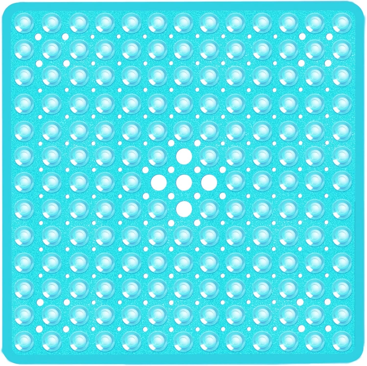 53x53cm Non Slip Shower Mat for Inside Shower Stall Mats for Bathroom Floor, Soft Bath Mat for Bathtubs with Big Suction Cups