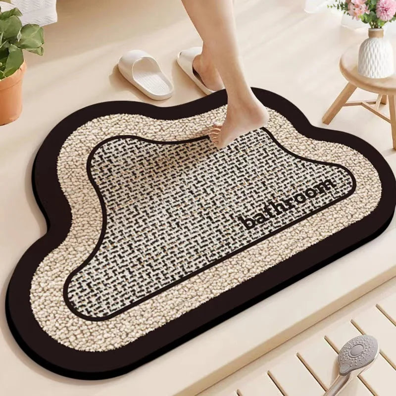 VIKAMA minimalist bathroom carpet, absorbent anti slip quick drying foot pad, bathroom entrance door mat
