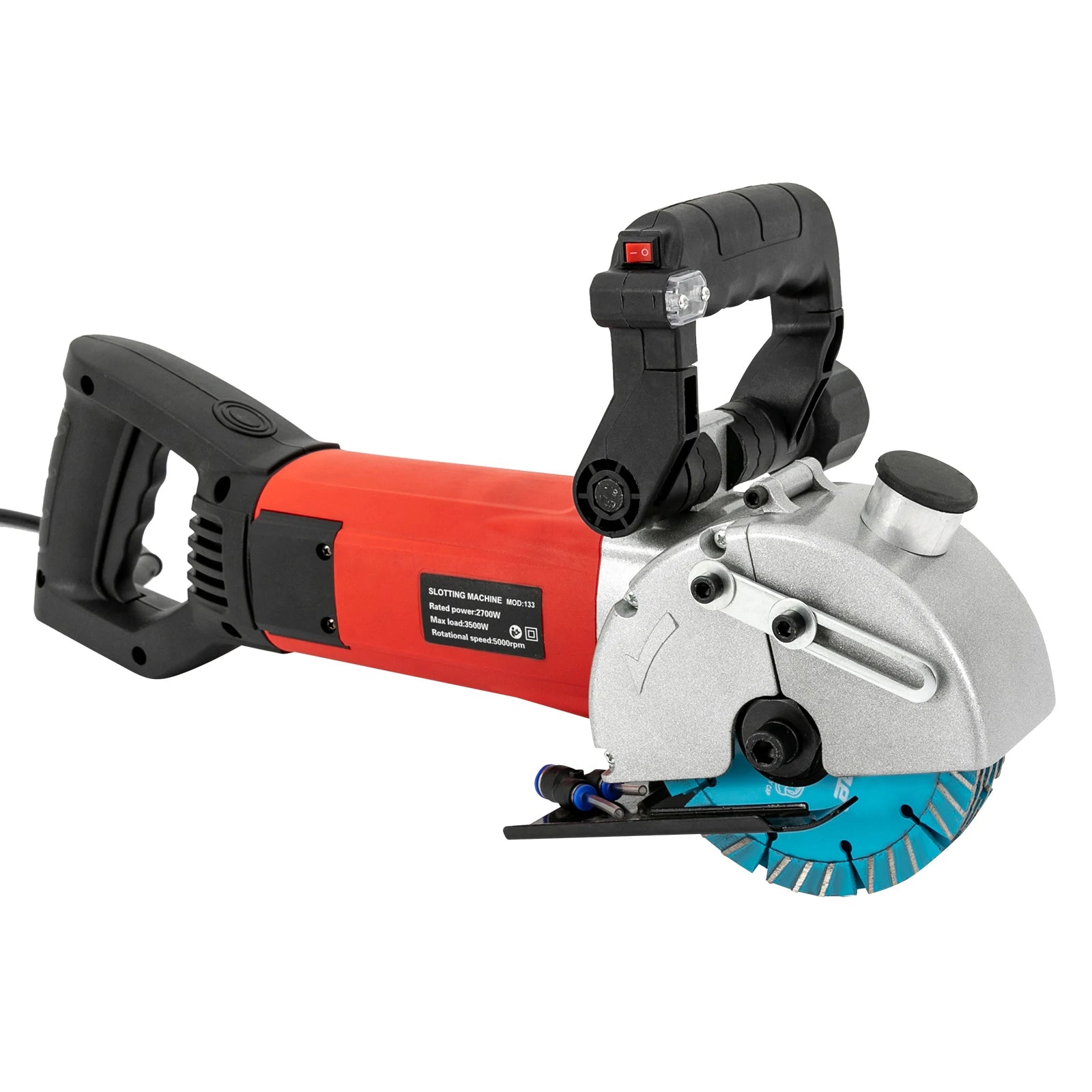 2700W Wall Chaser Concrete Cutter 133mm Concrete Circular Saw Slotter Electric Laser Aiming Groove Slotting Machine