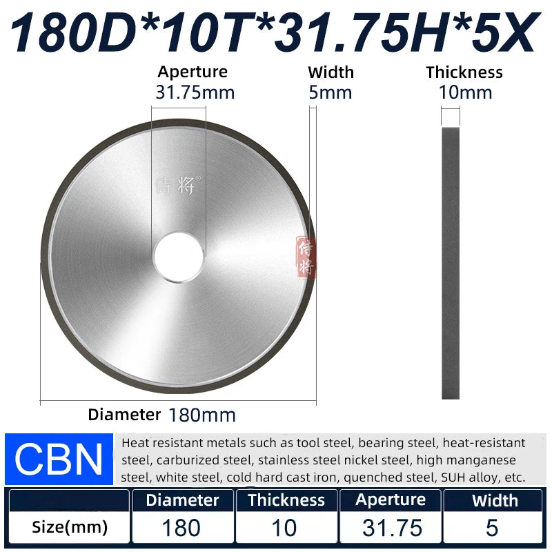 SDC CBN 1A1 Resin Diamond Grinding Wheel 150/180mm 618 Surface Grinder Abrasive Tools Accept 1pcs Non-standard Customization