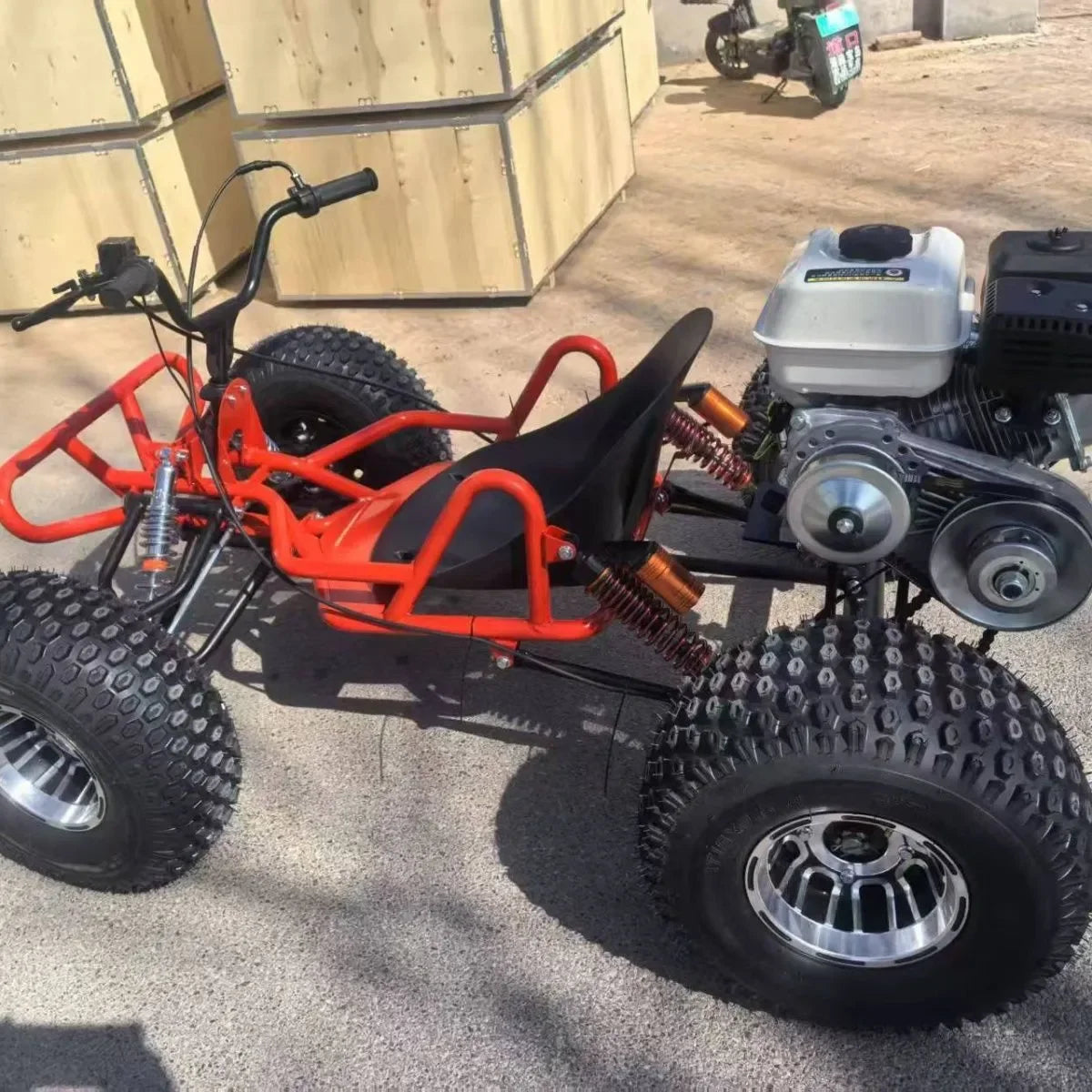 Mini All-terrain Off-road Kart 212cc Four Stroke Fuel 3-Wheeler ATV Beach Car Mountain Rally Drift Adult Vehicle