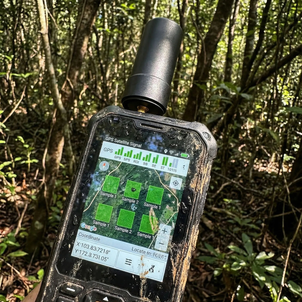 Rugged RTK GNSS IP67 Waterproof for Handheld GIS Mobile Devices High Precision Surveying Mapping Antenna for Field Work