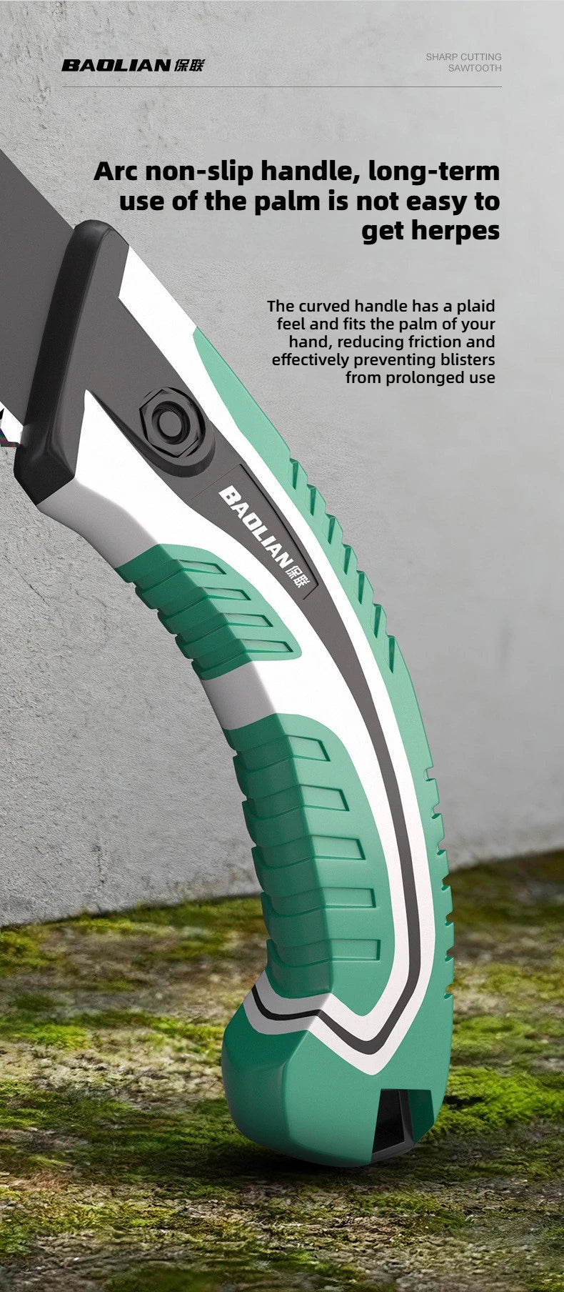 BAOLIAN SK5 High Hardness Steel Garden Logging Saw, Three Sided Grinding Teeth, PTFE Anti Rust Fast Cutting Saw