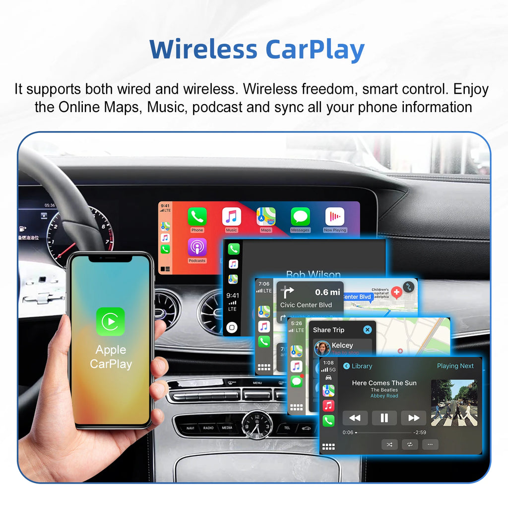 Ezonetronics for Mercedes Benz NTG 6.0 MBUX System 2019+ Wireless CarPlay Android Auto retrofit kit decoder box CarPlay