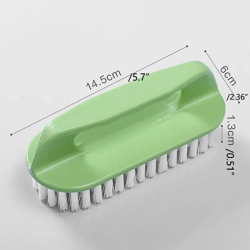 1PC Stiff Bristle Bathroom Brush Shoe Wash Plastic Brush Multi-functional Household Hand-held Cleaning Brush Laundry