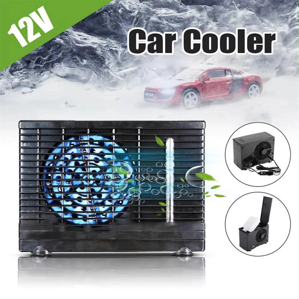 Climatiseur de voiture 12V Refroidissement électronique par eau Ventilateur de refroidissement réglable Refroidisseur d'air automobile amovible Refroidisseur d'eau portable
