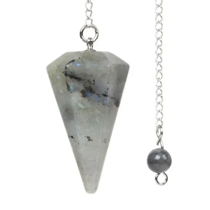 Amazonite Stone Natural Gem Stone Crystal Pendulum for Divination Answer Chakra Cone Amethysts Clear Pink Quartz Pendulos x226