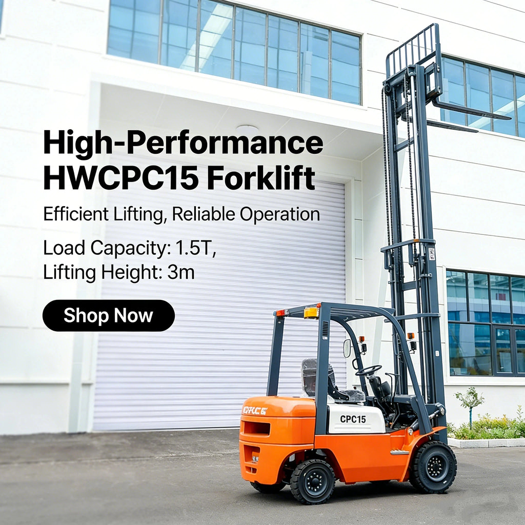 HWCPC15 1.5 Ton Forklift Diesel Powered Industrial Fork Lift Truck Heavy Duty Material Handling Equipment