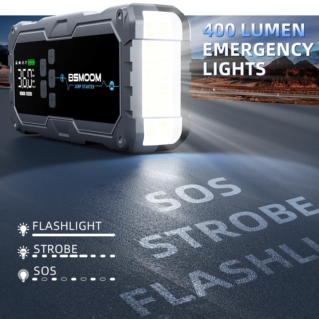 150PSI Air Pump Car Battery Emergency Boosters ,7000A/1500A PEAK Car Jump Starter Power Bank ,Portable Starting Device Car Starter New,Cars with USB Ports And LED Flashlight, 26800mAh/21800mAh Portable Car Jump Starter, Batte