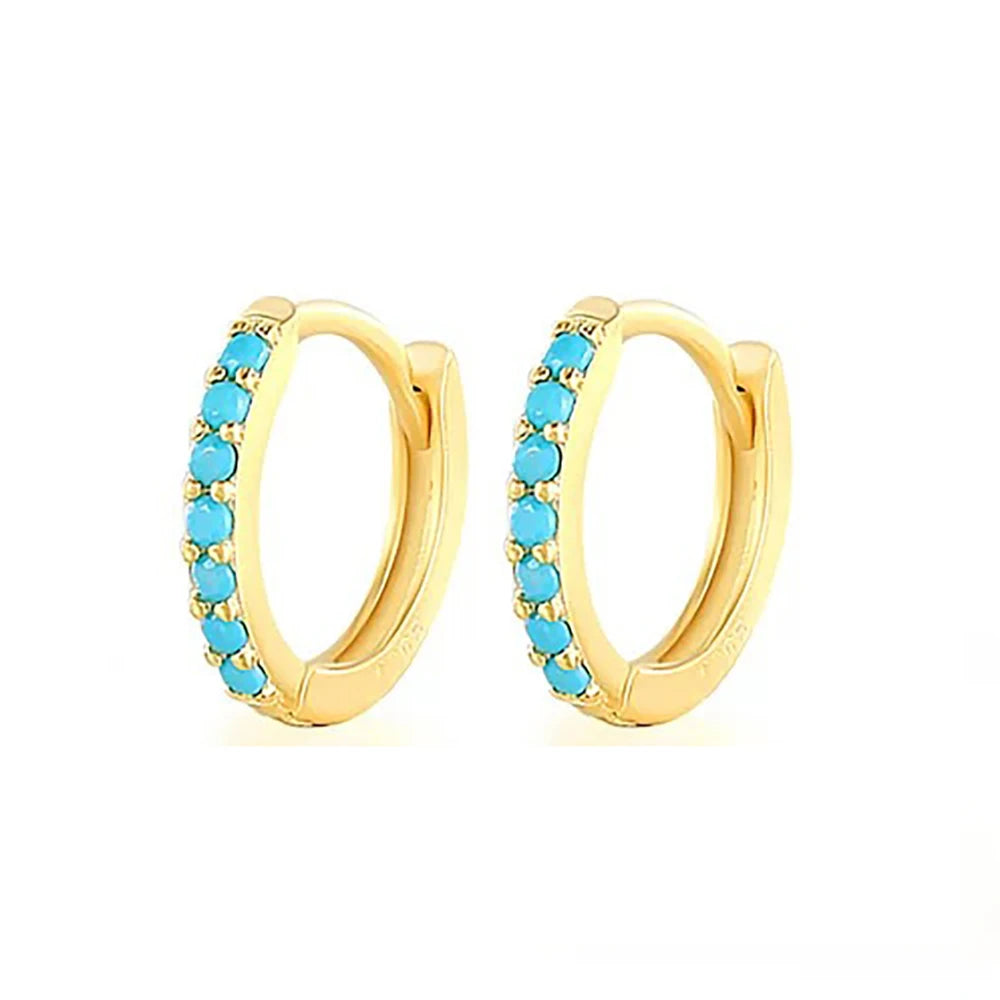 2Pcs Rainbow Little Huggies Stainless Steel Hoop Earrings Girl Tiny Rings Cartilage Small Helix Piercing Tragus Circle Men Hoops