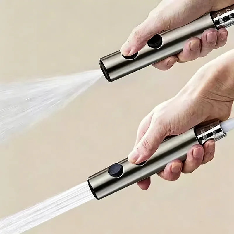 Gray portable toilet sprayer gun bathroom toilet 1.5m stretchable hose stainless steel bidet spray suit bathroom accessories