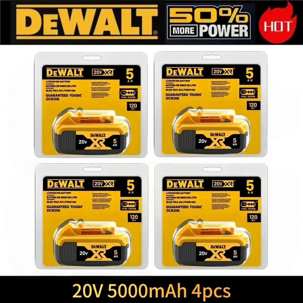Batterie Dewalt 20V d'origine, 5AH 6AH Batterie Dewalt, Outils Électriques DeWalt Série DCF DCD DCG DCS DWE Livraison Aérienne Gratuite