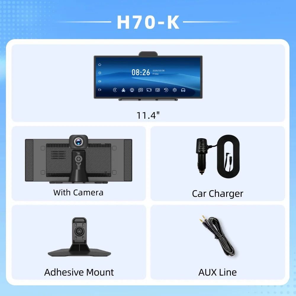 Imagebon H70 Plus 11.4" 4K Car DVR