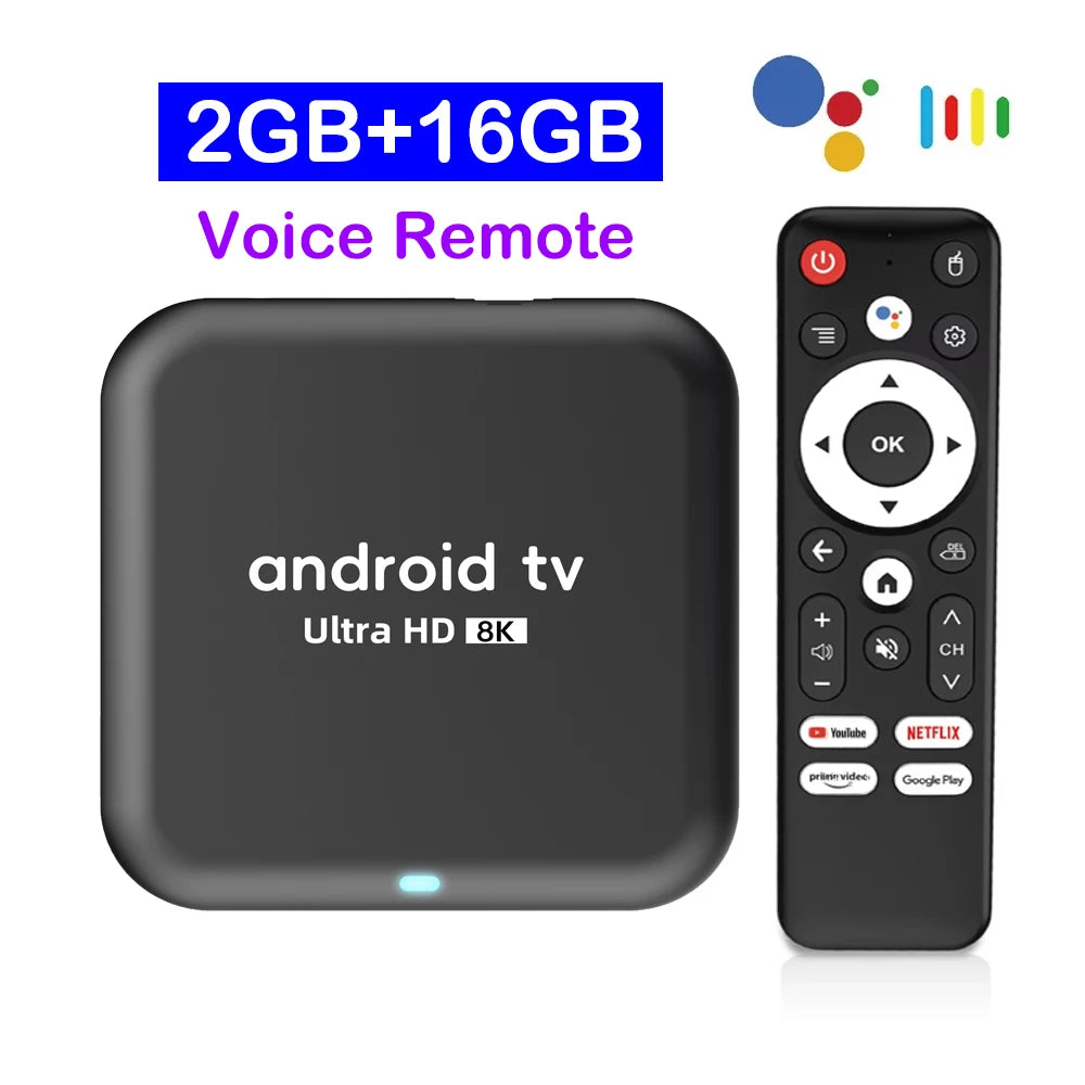 Smart TV Box 2026 Android 16 Q18 RK3518 Double Wi-Fi 5G Wifi6 Google Assistant Vidéo 8K BT6.0 Netflix 8 Go 128 Go 256 Go Lecteur Multimédia