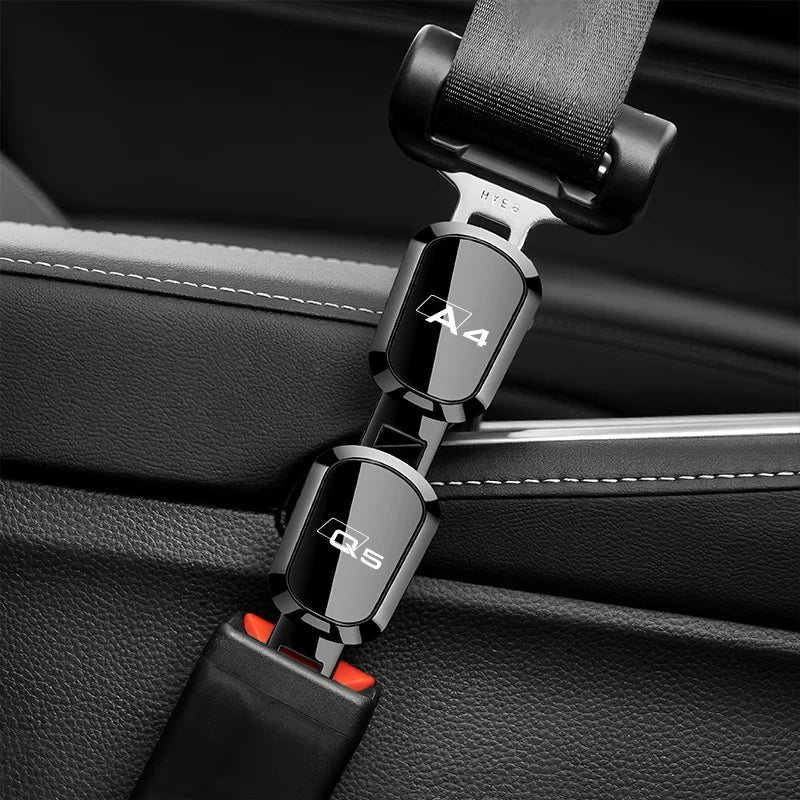 Metal Car Seat Belt Extender Safety Strap Clip For Audi A3 A4 A5 A6 A7 A1 A2 A8 Q1 Q2 Q3 Q4 Q5 Q6 Q7 Q8 TT RS3 S5 B8 B9 Quattro