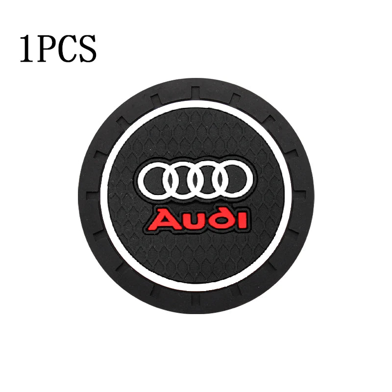 For Audi Sline A7 A8 Q1 Q2 TT A1 A2 A3 A4 A5 A6 Q3 Q4 Q5 Q6 Q7 Q8 TT S3 S5 S7 A4L A6L Car Water Cup Non-Slip Mat Pad Accessory