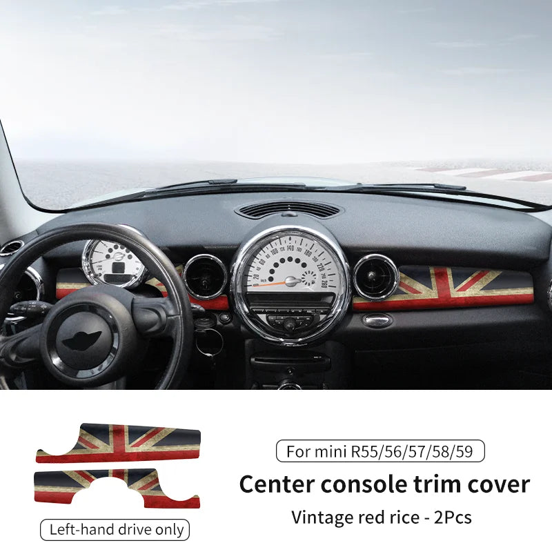 Car Dashboard Decal Leather Sticker For Mini Cooper R56 R55 R54 R57 R58 R59 Car Accessories Styling Only Left handdrive