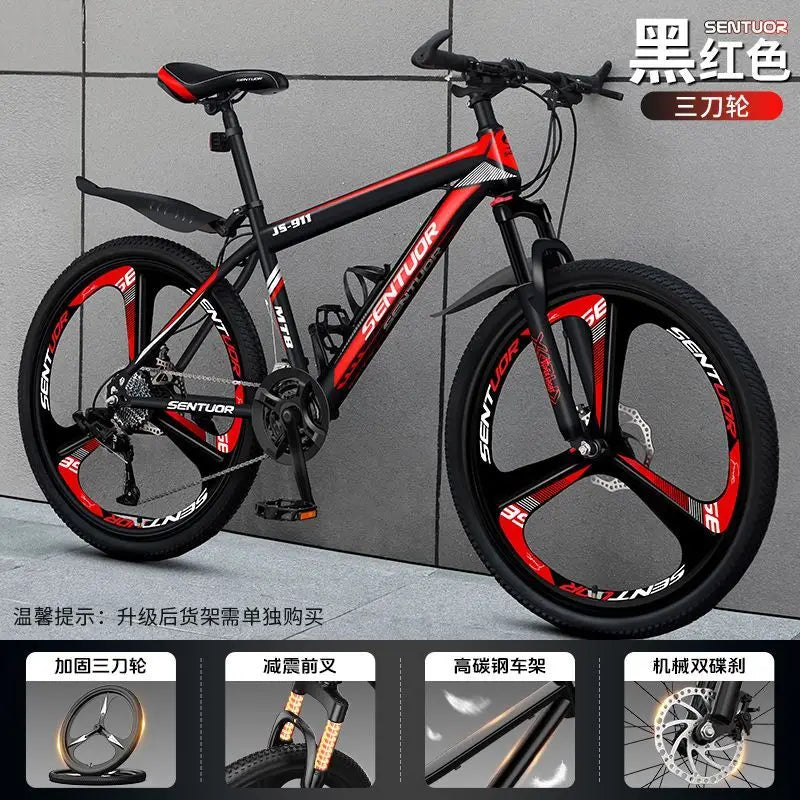 Mountain bikes for adults variable speed off-road racing shock-absorbing bikes for adults boys girls and students aged 8 to 15