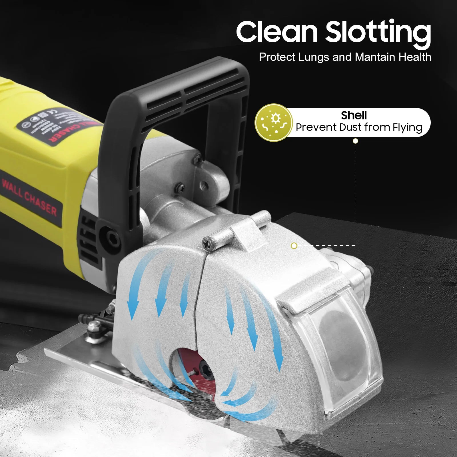 4000W Electric Wall Slotting Machine Circular Saw Concrete Cutter Brick Slot Cutter Groove Cutting Wall Chaser 4.76 IN 220V