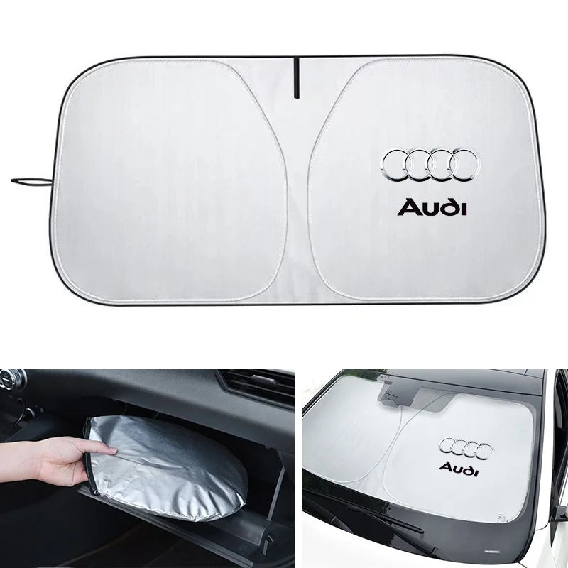 Car Folding Windshield Sunshade Cover Sun Window Protector For Audi A4 B5 B6 B7 B8 B9 A3 8P 8V 8L A5 A6 C6 C5 C7 4F A1 A7 A8