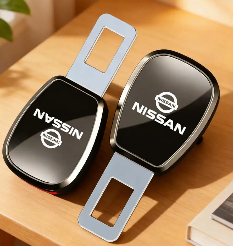 For Nissan Qashqai Versa Leaf Sentra Pulsar Xterra X-trail Nismo Car Seat Belt Clip Extender Metal Badge Lock Buckle