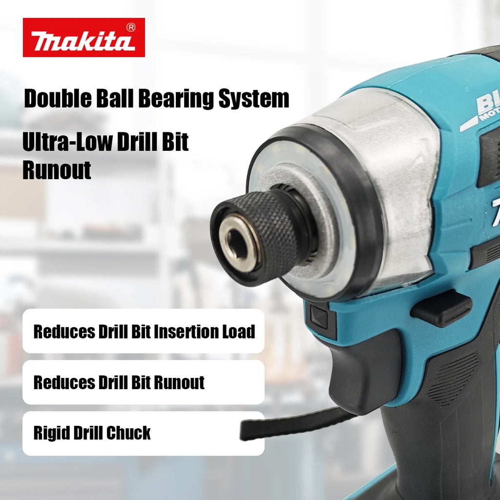 Makita DTD173 180Nm 18V Brushless Impact Driver with Ring Light Max Torque Cordless Power Tool for Screw Bolt Wood Home DIY