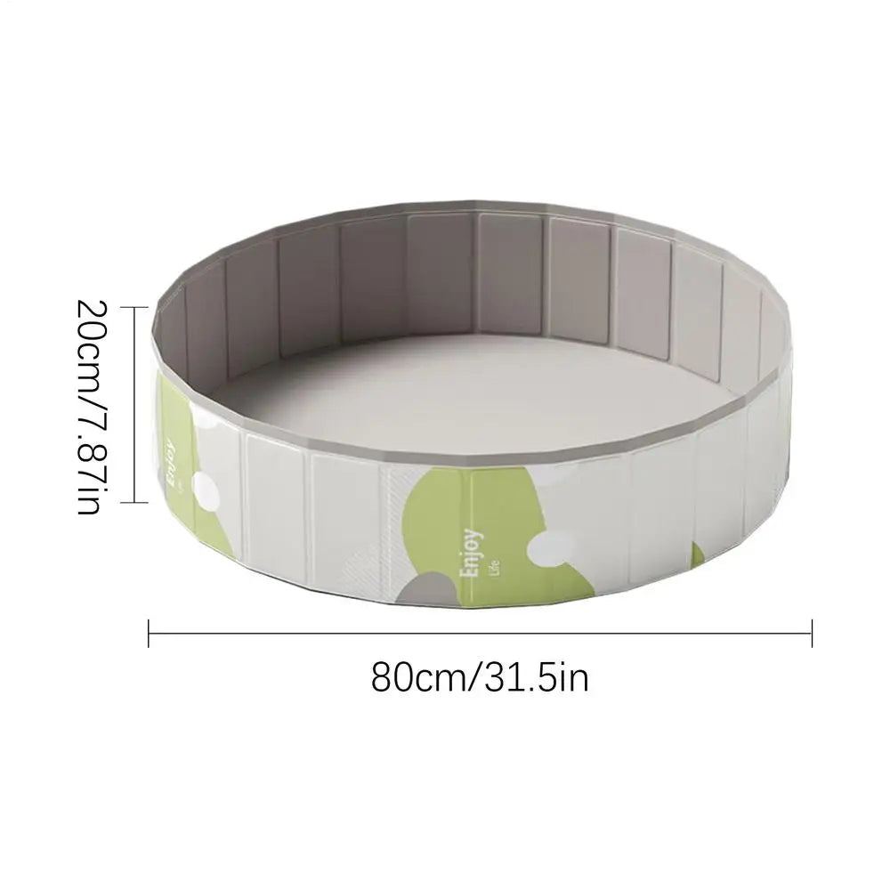 Foldable Dog Pool Folding Pet Pool PVC Foldable Stock Tank Non-Inflatable For Baby Bath Play Outdoor Indoor Camping Park