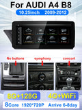 For Audi AUDI A4 B8 2009 20110 2011-2016 10.25-inch car radio multimedia player Android 15 Wireless Carplay stereo DSP 4G WiFi