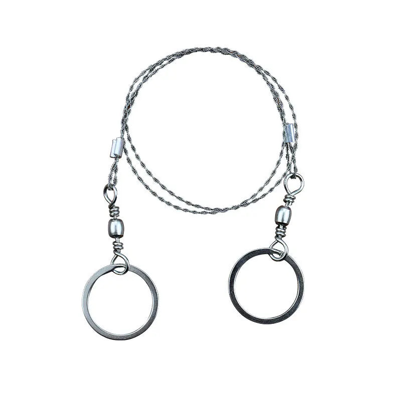2 pieces of hand pulled steel wire, life-saving saw, outdoor life-saving saw