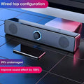 PC Soundbar Wired and Wireless Bluetooth Speaker USB Powered Soundbar for TV Pc Laptop Gaming Home Theater Surround Audio System