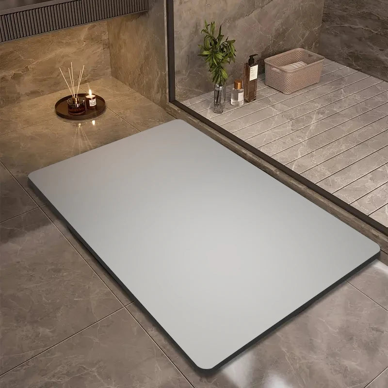 Solid color diatom mud bathroom absorbent floor mat toilet toilet stepping mat anti-slip mat home entrance mat