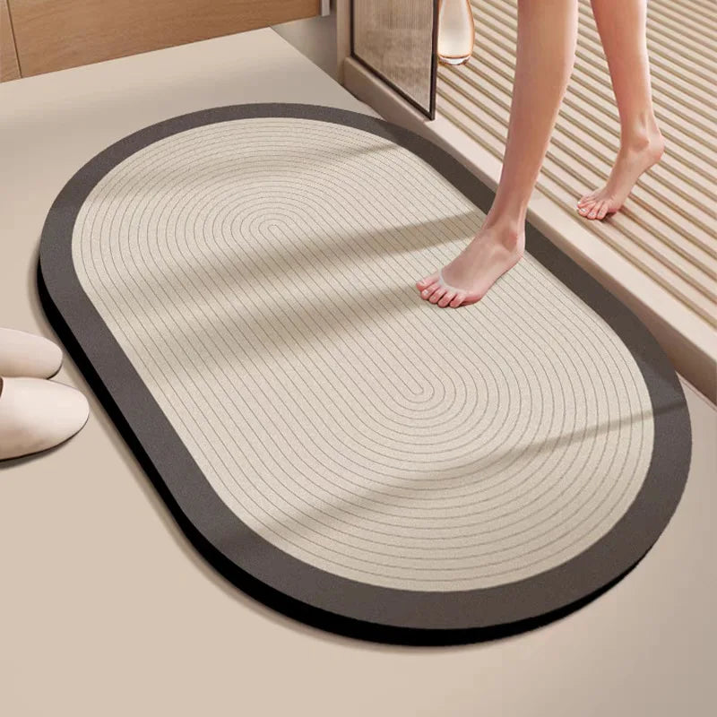 VIKAMA minimalist bathroom carpet, absorbent anti slip quick drying foot pad, bathroom entrance door mat