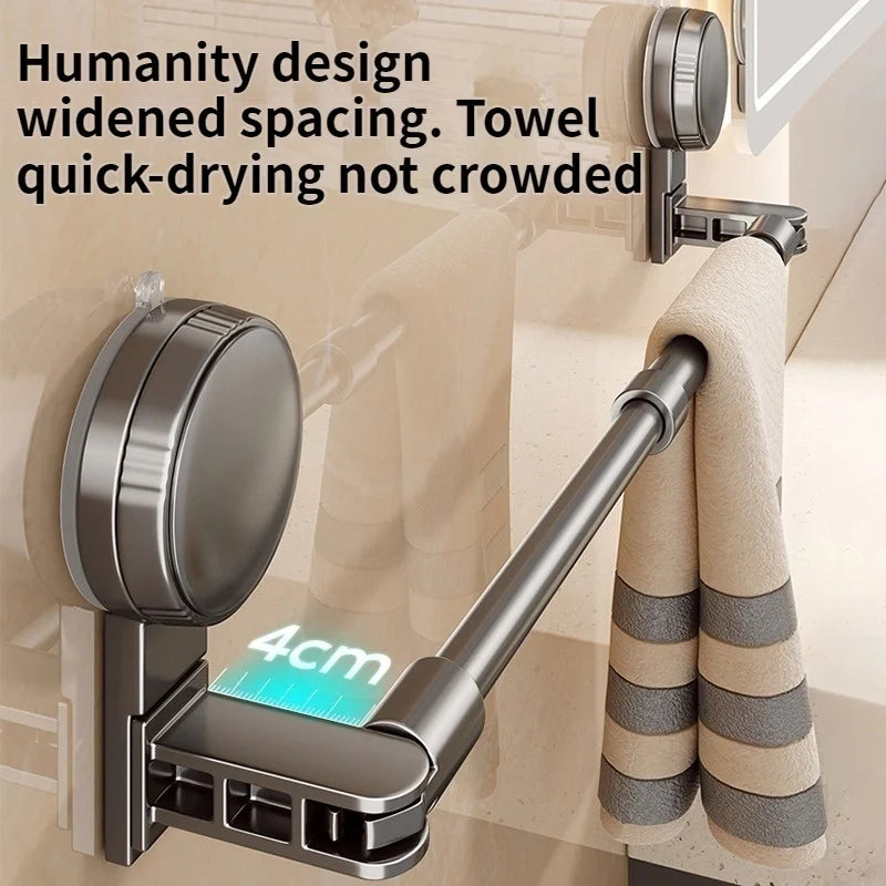 Stretchable Slipper Holder With Suction Cup Bathroom Shower Adjustable Telescopic Rod Without Drilling Towel Rod Kitchen Rod