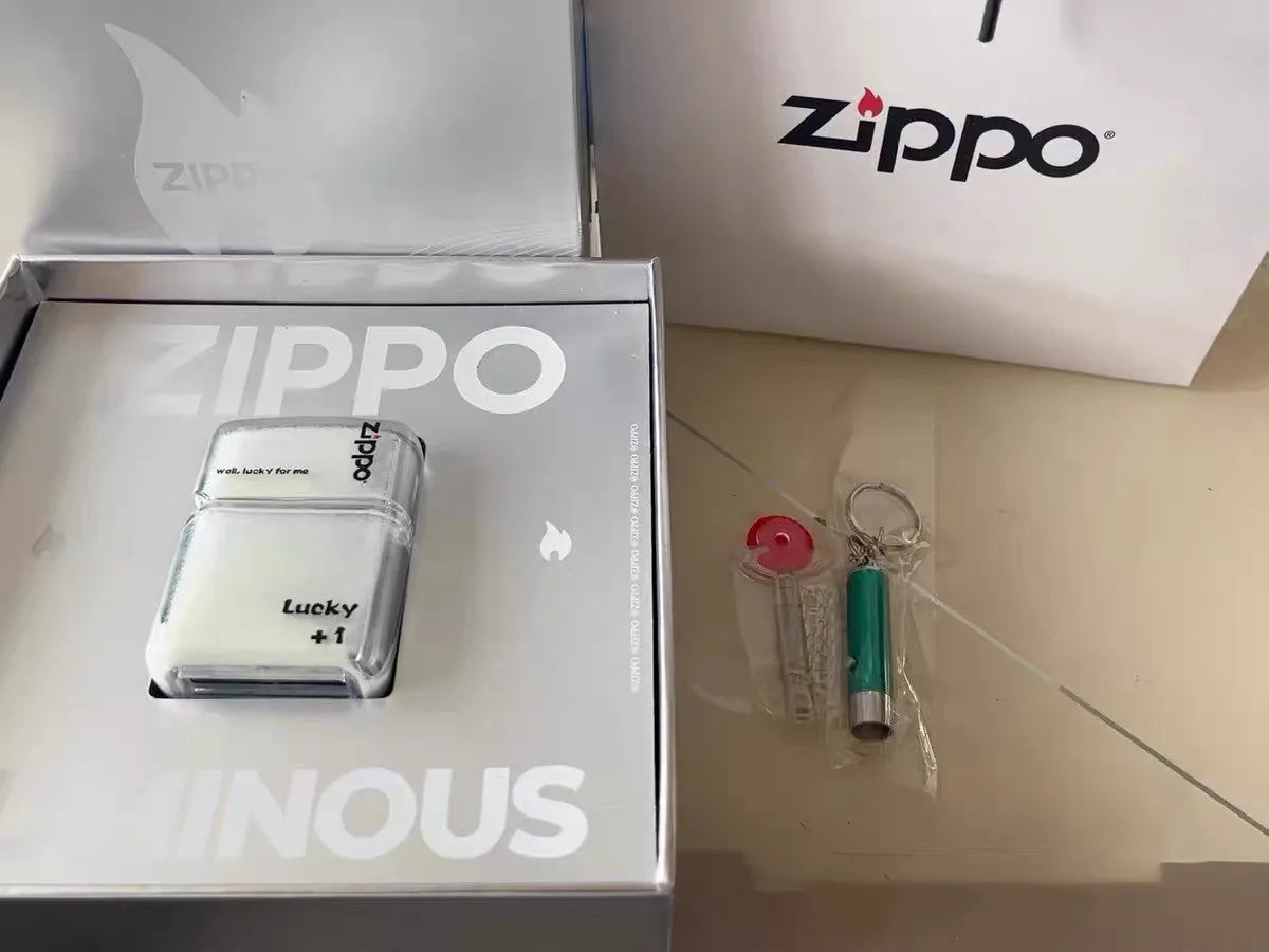 Zippo Creative Luminous Flowing Sand Oil Lighter combination, Shell Fuel Lighter unisex Windproof Collection in box