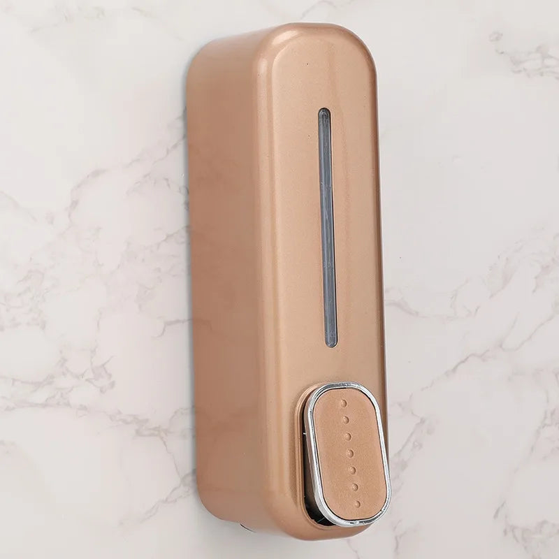 1-2pcs Hotel Manual Soap Dispenser Wall Mounted Shampoo And Shower Gel Box Bathroom Soap Bottle Portable Press Dispense Liquid