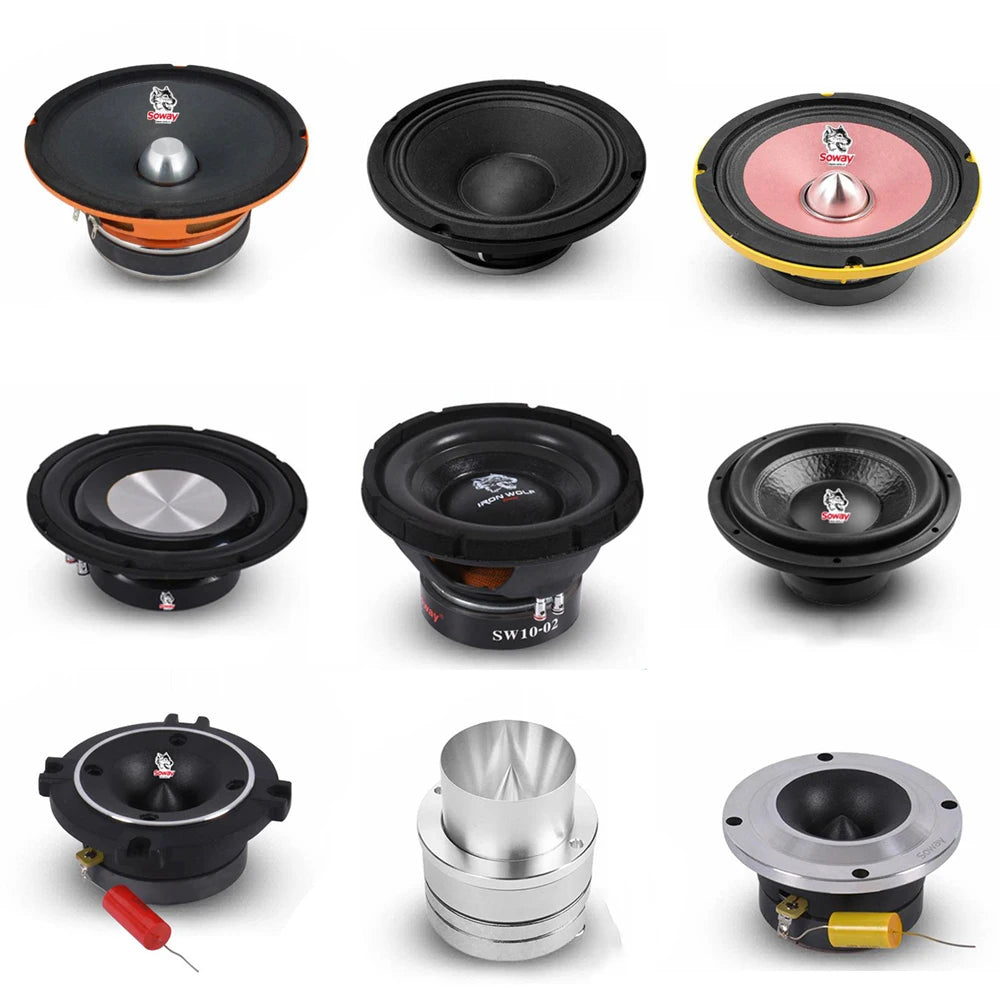 Car amplifier subwoofer and 15-inch car audio speakers