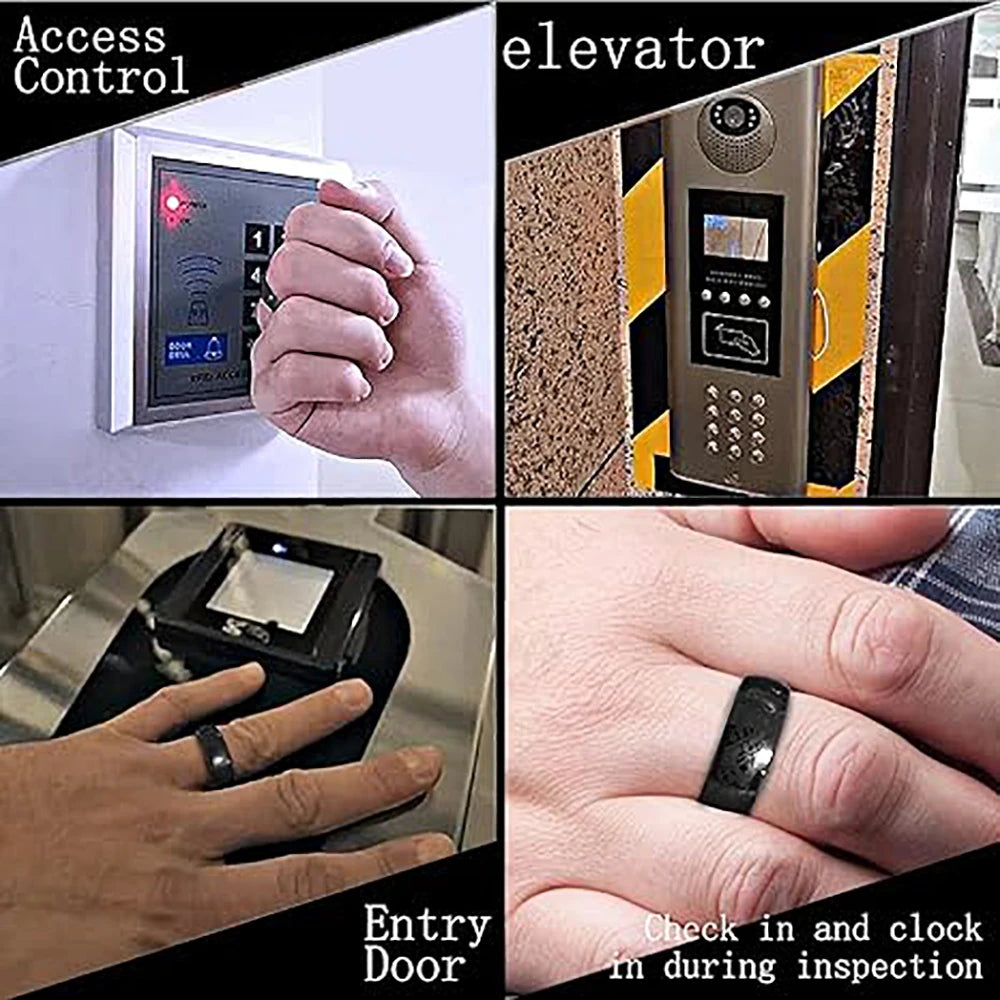 T5577 RFID 125kHz Chip Dragon Pattern Ceramic Ring Rewritable Clone EM4100 Cabinet Lock Key Cards