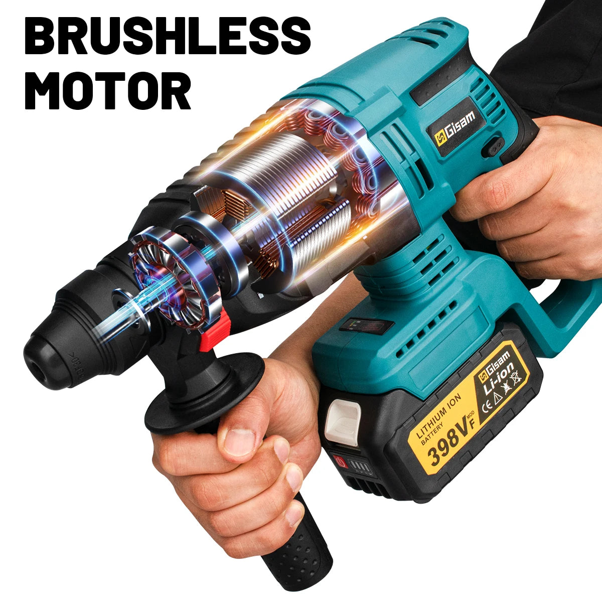 26mm Brushless Electric Hammer Drill Multifunctional Rotary Hammer Cordless Impact Hammer Power Tools For Makita 18V Battery Pin