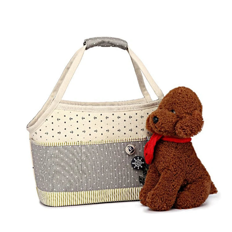 Luxury Designer Pet Carrier Navy style Dog Carry Bag for Small Breeds Stylish Cat Chihuahua French Bulldog Pomeranian Accessory