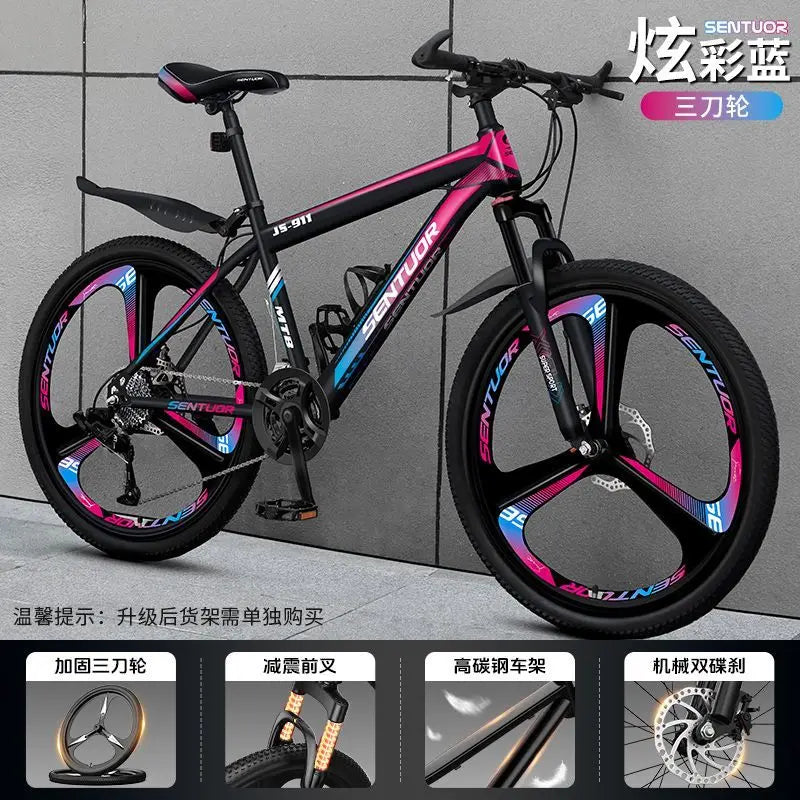 Mountain bikes for adults variable speed off-road racing shock-absorbing bikes for adults boys girls and students aged 8 to 15