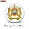 Morocco 3D Creative Sticker Moroccan Air Force Logo Epoxy Dome Vinyl Waterproof Decal Car Motorcycle Helmet Laptop Phone Sticker