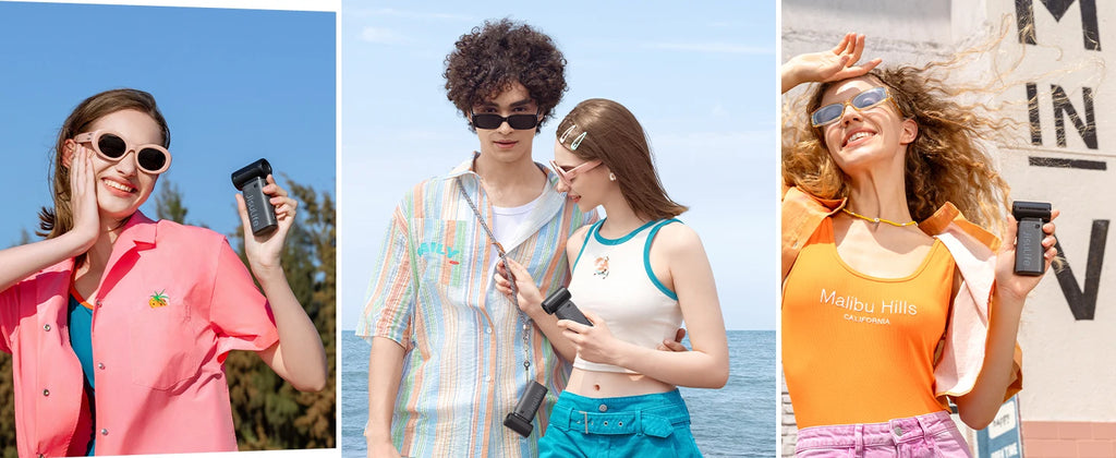 JISULIFE Handheld Turbo Fan,Super Strong Wind,5 Speeds,Long Battery Life,5000mAh,USB Rechargeable,Multipurpose Pocket fan