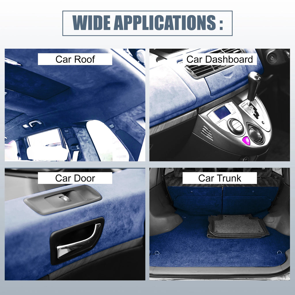 UXCELL Suede Headliner Fabric Foam Backed for Car Truck Interior Trim Protect Aging Broken Faded DIY Replacement 200x152cm