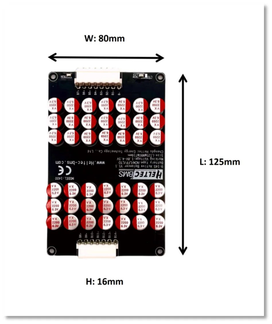 5A 5.5A  Active Equalizer Balancer Lifepo4 / Lipo/ LTO Battery Energy equalization Capacitor 3S 4S 5S 6S 7S 8S 14S 16S 20S 24S