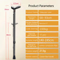 Ultra-light Retractable Carbon Hiking Booster Walking Anti-Slip Breaking Four-Legged Stable Armrest Stick Column Stick Device