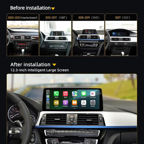 Autoradio 12,3'' IPS Carplay Système Linux Unité principale multimédia de voiture Lecteur vidéo GPS pour BMW Série 1 E81 E82 E87 E88 2006-2011