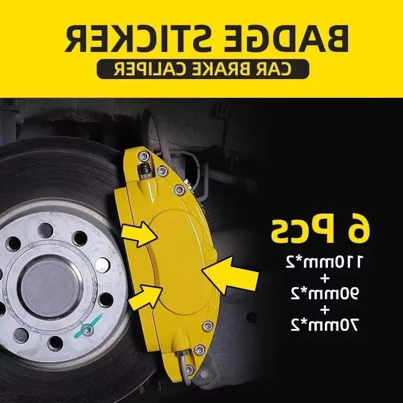 6pcs Car Brake Caliper Stickers for Disc Brembo Stickers Personalized Accessorie Decals Vehicle Brake Lettering Car Sticker